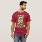 「プロブレマ」面白いラマのデザイン Tシャツ (正面フル)