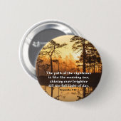 プロベルブス 4:18 義者の道 聖書の詩篇  缶バッジ (正面&裏面)