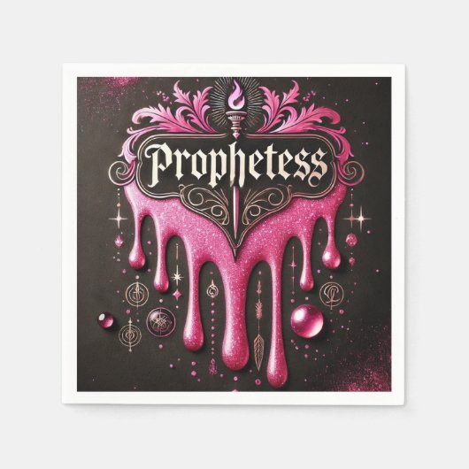 プロペテスの紙ナプキンス：信仰，フェム スタンダードカクテルナプキン (正面)