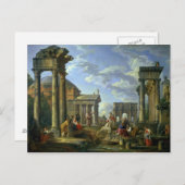 『プロペトを伴うローマの遺跡』、1751年 ポストカード (正面/裏面)
