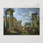 『プロペトを伴うローマの遺跡』、1751年 ポストカード (正面)