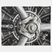 プロペラの内側 フリースブランケット (正面(横))