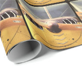 プロペラの黄色い飛行機の包装紙 ラッピングペーパー (ロールコーナー)