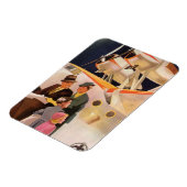 プロペラ付きの水上機によるヴィンテージ家族の休暇 マグネット (左側)