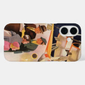プロペラ付きの飛行艇で楽しむヴィンテージ家族のバケーション Case-Mate iPhoneケース (裏面 (横))