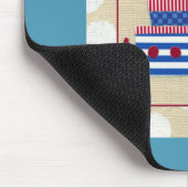 プロペラ及び青色煙突付き汽船 マウスパッド (コーナー)