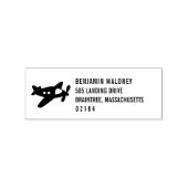 プロペラ飛行機差出人住所 ラバースタンプ (押印)