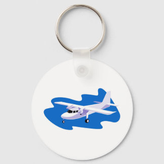 プロペラ飛行機機セスナ飛んでいるー キーホルダー