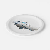 プロペラ飛行機 ペーパープレート (アングル)