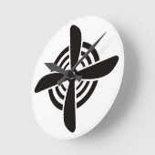 プロペラ ラウンド壁時計 (傾斜)