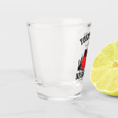 プロボクサーADD NAME赤い手袋ボクシングリングや輪トレーニング ショットグラス (左)