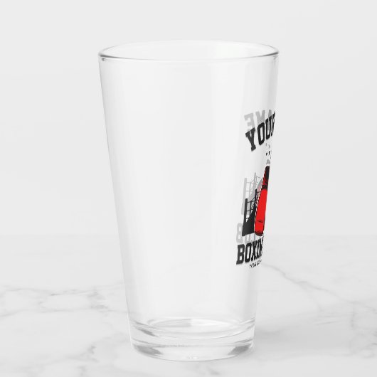 プロボクサーADD NAME赤い手袋ボクシングリングや輪トレーニング タンブラーグラス (右)