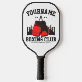 プロボクサーADD NAME赤い手袋ボクシングリングや輪トレーニング ピックルボールラケット (裏面)