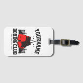 プロボクサーADD NAME赤い手袋ボクシングリングや輪トレーニング ラゲッジタグ (正面横)