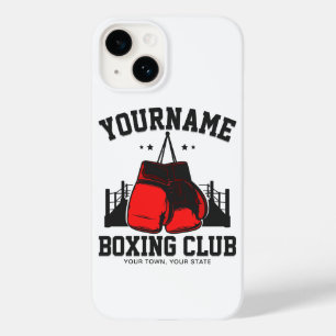 プロボクサーADD NAME赤い手袋ボクシングリングや輪トレーニング Case-Mate iPhone 14ケース