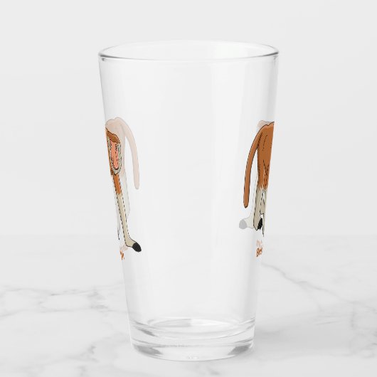 プロボシおもしろいス猿の漫画イラストレーション タンブラーグラス (左)