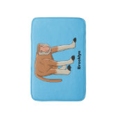 プロボシおもしろいス猿の漫画イラストレーション バスマット (正面縦)