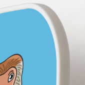 プロボシおもしろいス猿の漫画イラストレーション ピックルボールラケット (左詳細)