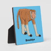 プロボシおもしろいス猿の漫画イラストレーション フォトプラーク (正面)