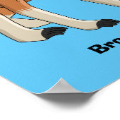 プロボシおもしろいス猿の漫画イラストレーション ポスター (角)