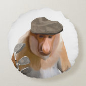 プロボシおもしろいス・モンキー・ゴルファー ラウンドクッション (裏面)