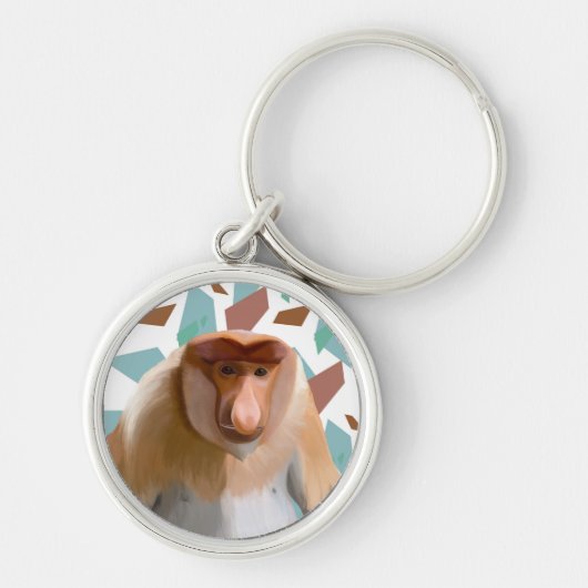 プロボシス・モンキー絶滅危惧種 キーホルダー (正面)