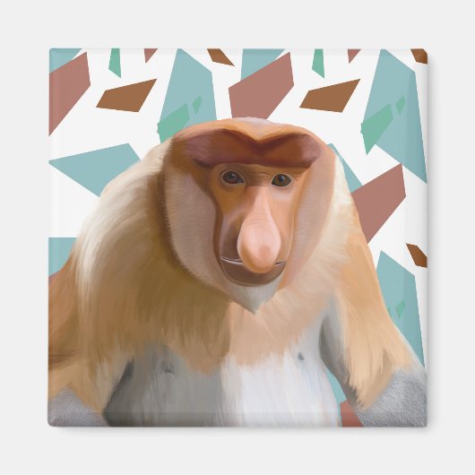 プロボシス・モンキー絶滅危惧種 マグネット (正面)