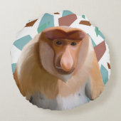 プロボシス・モンキー絶滅危惧種 ラウンドクッション (裏面)