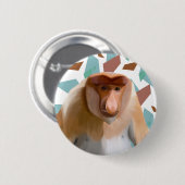 プロボシス・モンキー絶滅危惧種 缶バッジ (正面&裏面)