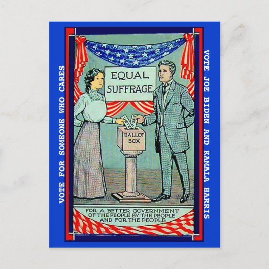 プロボットジョーバイデン氏カマラハリスオンヴィンテージイメージ ポストカード (正面)