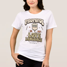 プロポフォールは私の恋愛言語 レトロ看護師ユーモア トライブレンドTシャツ