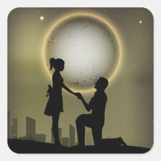 プロポーザルのシール スクエアシール