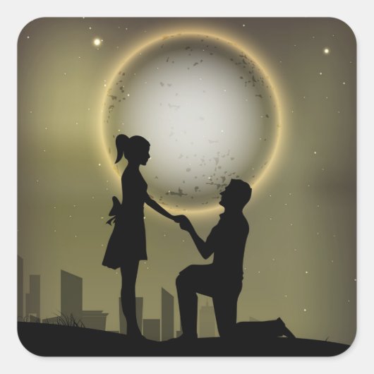 プロポーザルのシール スクエアシール (正面)