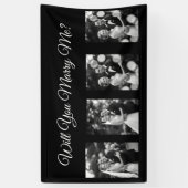 プロポーザルのバナーと4枚の写真を一緒に 横断幕 (縦)