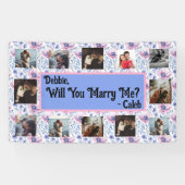 プロポーザルのバナーを写真と一緒に結婚するか 横断幕 (横)