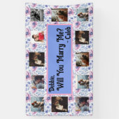 プロポーザルのバナーを写真と一緒に結婚するか 横断幕 (縦)