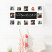 プロポーザルのバナーを写真と一緒に結婚するか 横断幕 (インサイチュ)