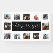プロポーザルのバナーを写真と一緒に結婚するか 横断幕 (横)