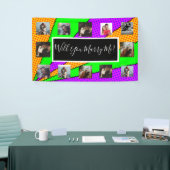 プロポーザルのバナーを写真と一緒に結婚するか 横断幕 (トレードショー)