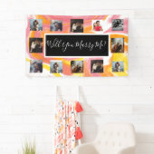 プロポーザルのバナーを写真と一緒に結婚するか 横断幕 (インサイチュ)