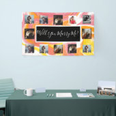 プロポーザルのバナーを写真と一緒に結婚するか 横断幕 (トレードショー)