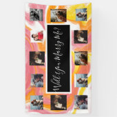 プロポーザルのバナーを写真と一緒に結婚するか 横断幕 (縦)