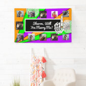 プロポーザルのバナーを写真と一緒に結婚するか 横断幕 (インサイチュ)