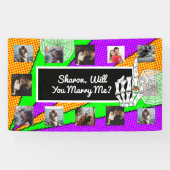 プロポーザルのバナーを写真と一緒に結婚するか 横断幕 (横)