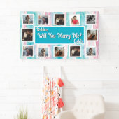プロポーザルのバナーを写真と一緒に結婚するか 横断幕 (インサイチュ)