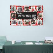 プロポーザルのバナーを写真と一緒に結婚するか 横断幕 (トレードショー)