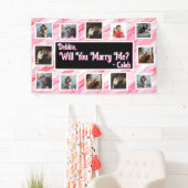 プロポーザルのバナーを写真と一緒に結婚するか 横断幕 (インサイチュ)