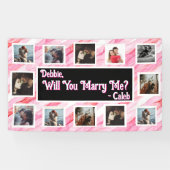 プロポーザルのバナーを写真と一緒に結婚するか 横断幕 (横)