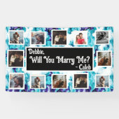 プロポーザルのバナーを写真と一緒に結婚するか 横断幕 (横)