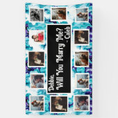 プロポーザルのバナーを写真と一緒に結婚するか 横断幕 (縦)